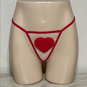 2 piece red heart lingerie set nwt